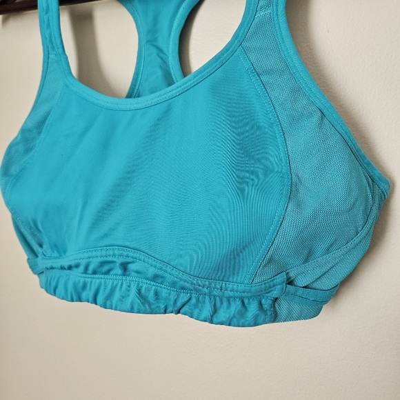 Champion Blue Sports Bra Athletic Athleisure Neutral 360 Max Support Racerback - Picture 4 of 13
